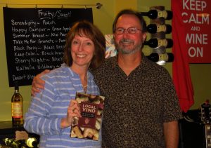 Jackie Trexel, owner of Quail Crossing Cellars, with Jim Pennell