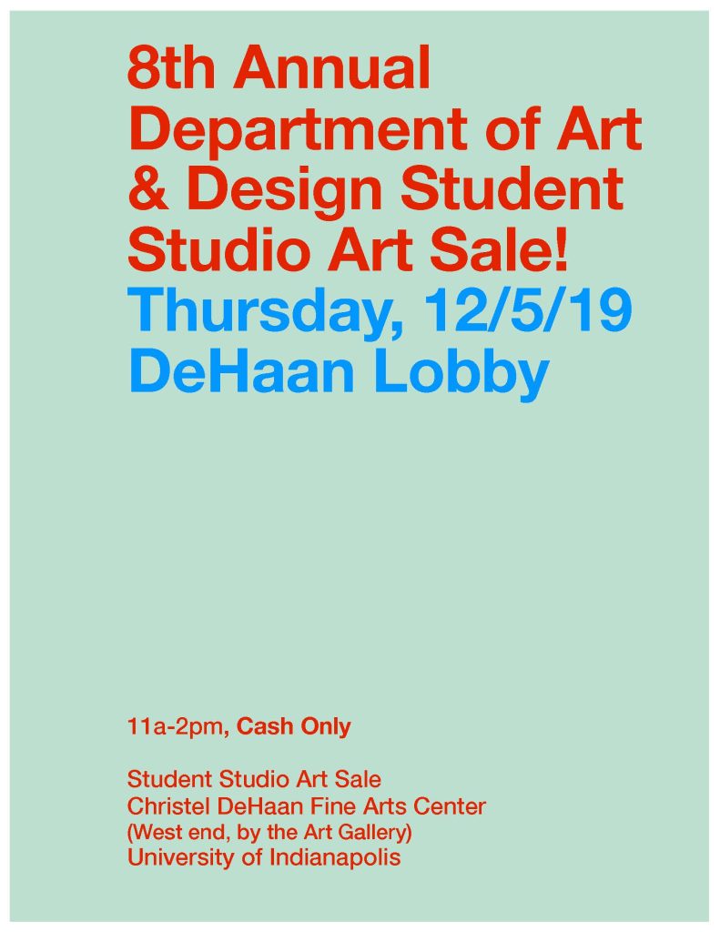 December 2019 studio art sale